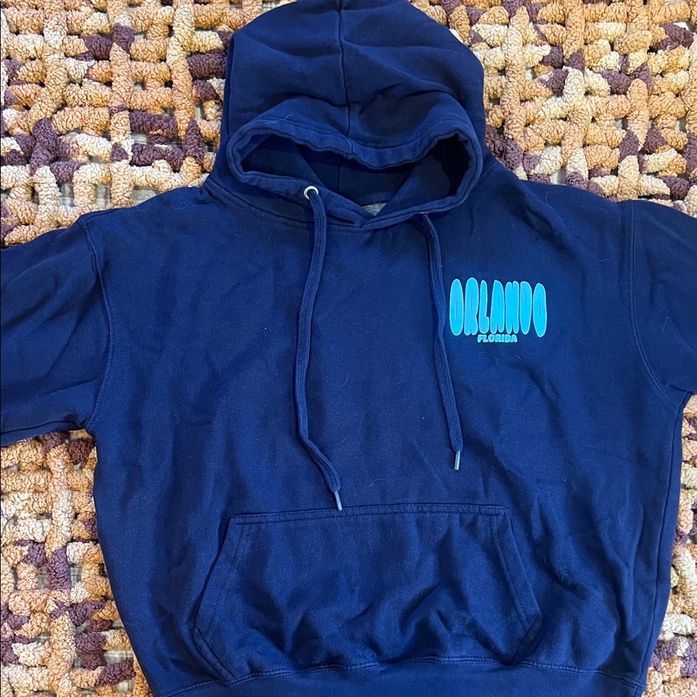 Gildan Navy Hoodie with Orlando Graphic
